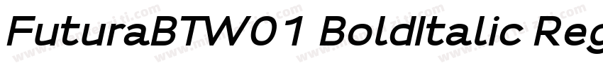 FuturaBTW01 BoldItalic Regular字体转换